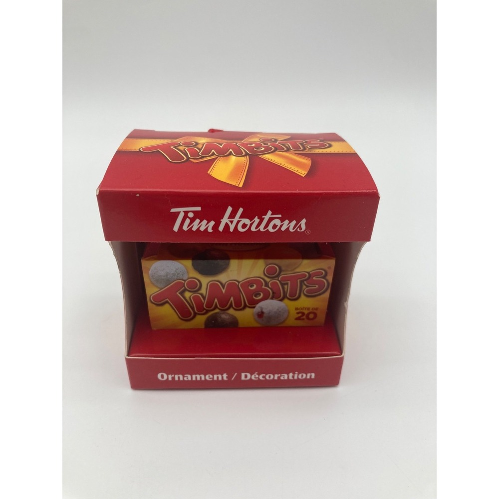 Tim Hortons 2014 Timbits 20 Pack Box Christmas Ornament Mini Figurine with Box